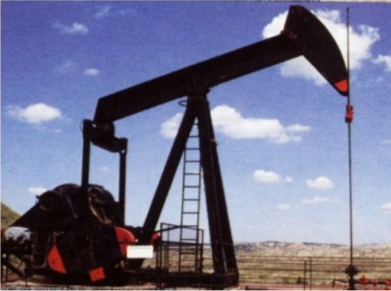 Pumpjack at an oil field